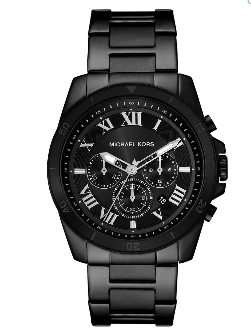 Michael Kors Alek Chronograph Black Stainless Steel Watch 44mm